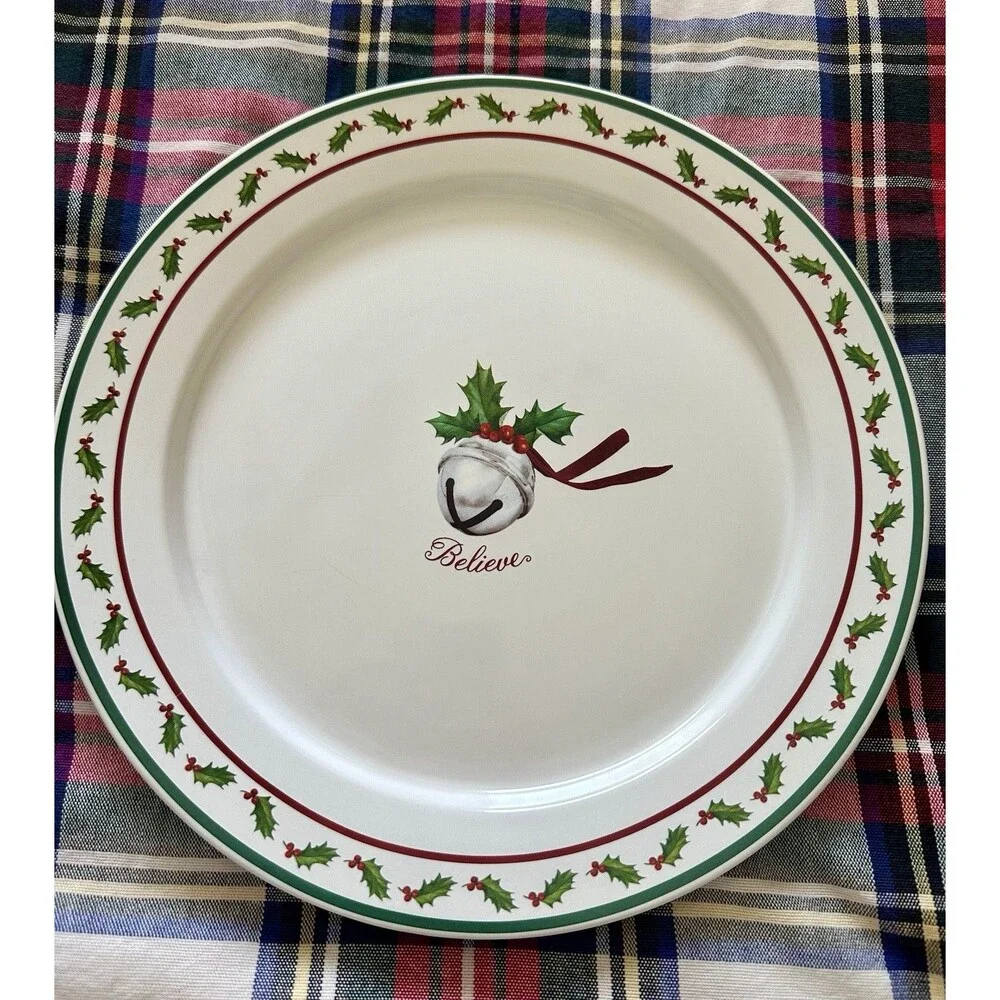 Hallmark Polar Express Dinner Plate Believe Jingle Bell Christmas